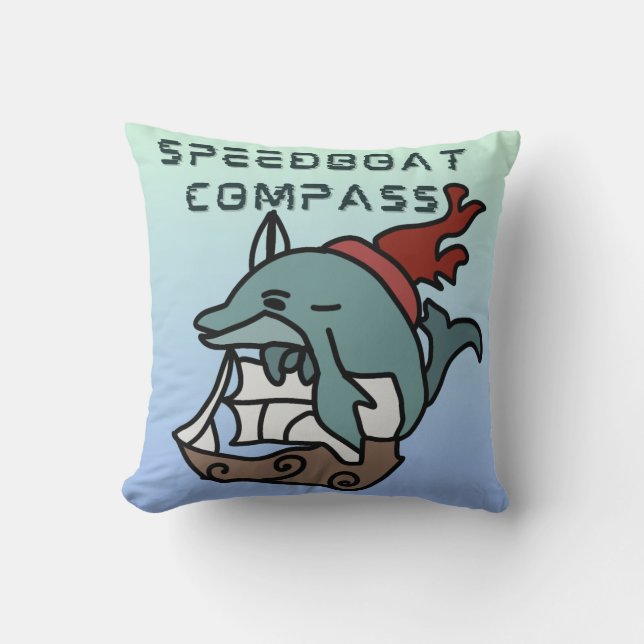 Minimalistisches Dolphin-Segeln schnell und unterh Kissen (Vorderseite)