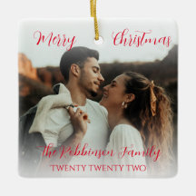 Minimalistisches Doppelseitiges Foto - Rotes Skrip