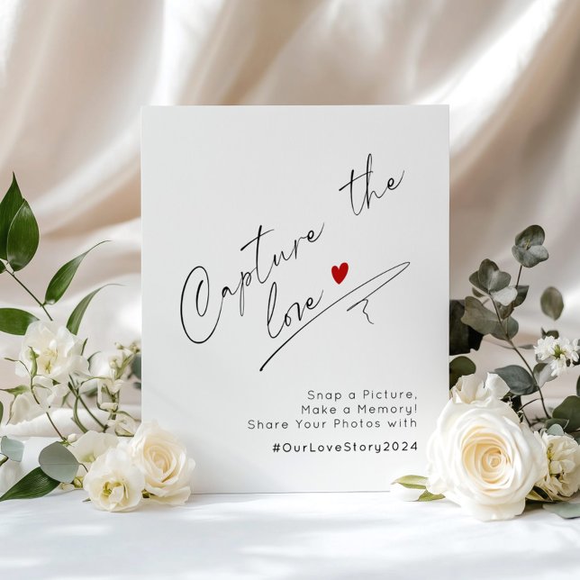 Minimalistisches Drehbuch Capture the Liebe Weddin Poster (Von Creator hochgeladen)