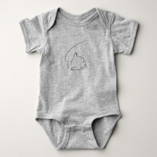 Minimalistisches DTG Baby Outfit der Katze - Schwa Strampler