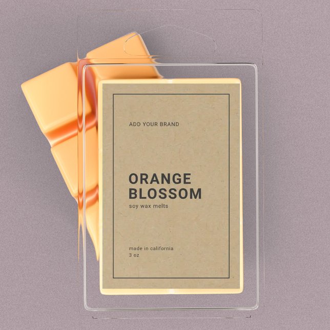 Minimalistisches, dünne, graue Border Kraft-Produk Weinetikett (Von Creator hochgeladen)