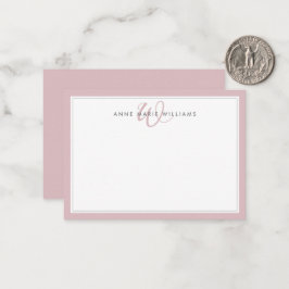 Minimalistisches Dusty Lilac Zwei-Rahmen-Monogramm Mitteilungskarte