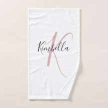 Minimalistisches Dusty-Pink-Monogramm