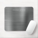 Minimalistisches Edelmetallplattiertes, silbergrau Mousepad<br><div class="desc">Minimalistischer Edelmetallplattierter,  silbergrauer Mauspad</div>