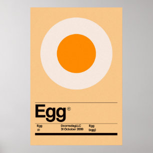 Minimalistisches Ei Poster
