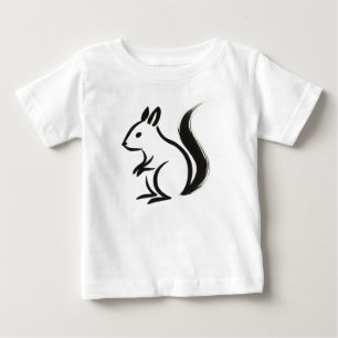 Minimalistisches Eichhörnchen - Farbpinsel Baby T-shirt