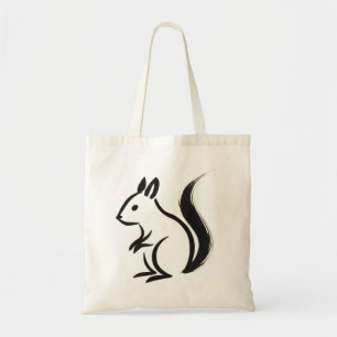 Minimalistisches Eichhörnchen - Farbpinsel Tier au Tragetasche