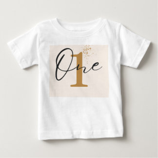 Minimalistisches Ein-Jahres-Geburtstags-T-Shirt Baby T-shirt