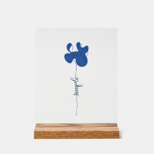 Minimalistisches einfaches Blumen-Acrylschild Acrylschild