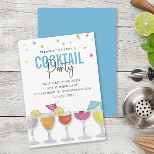 Minimalistisches einfaches Cocktail Party Modernes Einladung