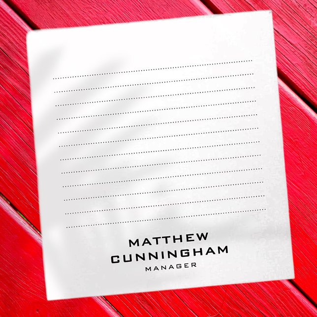 Minimalistisches Einfaches Elegantes Modernes Busi Notizblock (Von Creator hochgeladen)