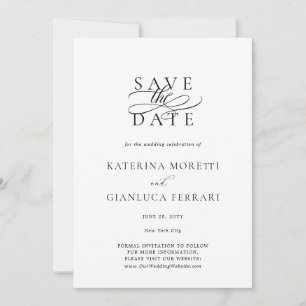 Minimalistisches einfaches Foto Save the Date Einl