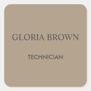 Minimalistisches einfaches Geschäft Quadratischer Aufkleber