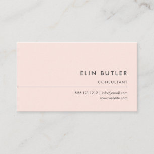 Minimalistisches einfaches Logo erröten Rosa Visitenkarte