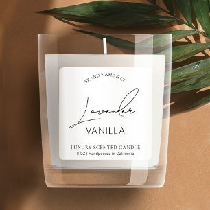 Minimalistisches, einfaches, modernes Schwarz-weiß Quadratischer Aufkleber