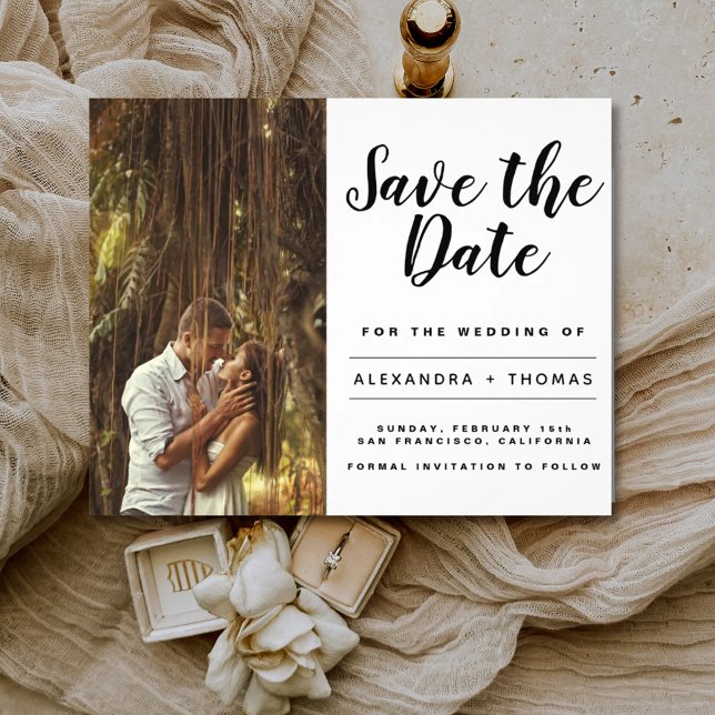 Minimalistisches einfaches Save the Date Flyer (Von Creator hochgeladen)