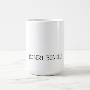 Minimalistisches einfaches Schwarz-Weiß-Modernes E Kaffeetasse