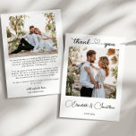 Minimalistisches einfaches Script Heart 2 Foto Hoc Dankeskarte<br><div class="desc">Die Minimalistische Simple Script Heart 2 Fotos Wedding Dankeschön Card ist eine wunderbar unterschwellige Art, Ihre Dankbarkeit auszudrücken. Mit einem handgeschriebenen Drehbuch und einem charmanten Herzdesign können Sie diese Karte mit Ihren Lieblings-Hochzeitskartons personalisieren. Seine saubere, moderne Gestaltung behalte den Fokus auf Ihre herzliche Botschaft und macht sie zum perfekten Zeichen...</div>