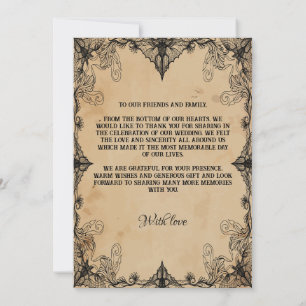 Minimalistisches Einfaches Skript Vintager Horror Dankeskarte