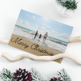 Minimalistisches Einfaches Weihnachts-Skript-Overl Feiertagskarte