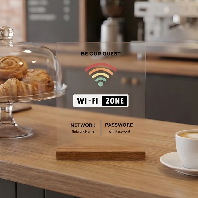 Minimalistisches einfaches Wifi-Kennwort Acrylschild (Von Creator hochgeladen)