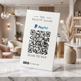 Minimalistisches einzelnes PayPal-QR-Code-Scan-to- Sockelschild