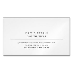 Minimalistisches Einzigartiges Klassisches Einfach Magnetische Visitenkarte