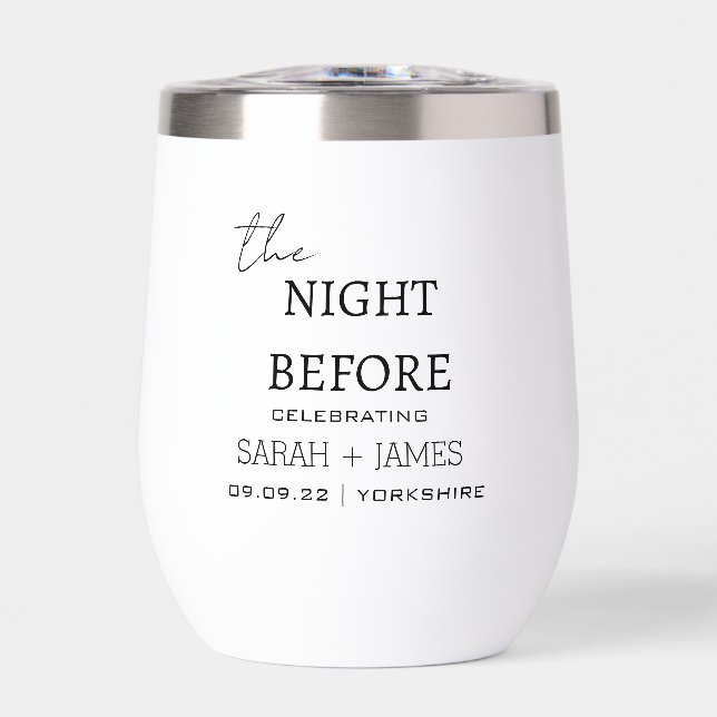 Minimalistisches Elegant der Nacht vor der Hochzei (Vorderseite)