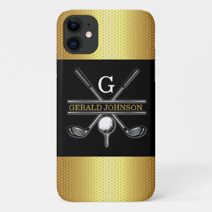Minimalistisches Elegant Golf Monogram Case-Mate iPhone Hülle