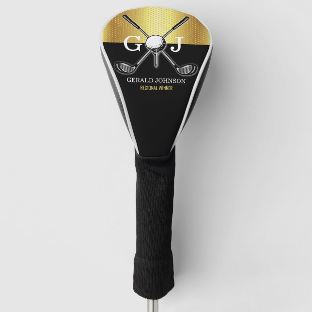 Minimalistisches Elegant Golf Monogram Golf Headcover (Vorderseite)