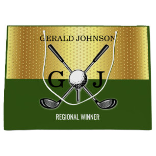 Minimalistisches Elegant Golf Monogram Große Geschenktüte