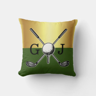 Minimalistisches Elegant Golf Monogram Kissen