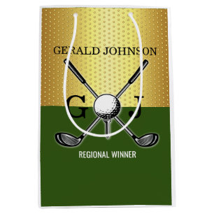 Minimalistisches Elegant Golf Monogram Mittlere Geschenktüte