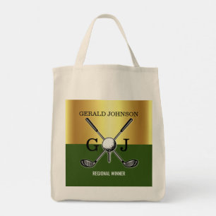 Minimalistisches Elegant Golf Monogram Tragetasche