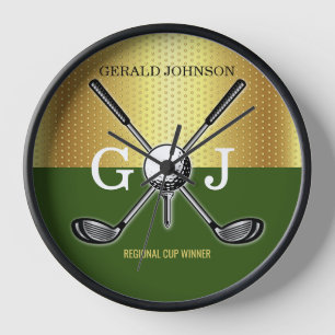 Minimalistisches Elegant Golf Monogram Uhr