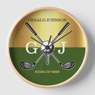 Minimalistisches Elegant Golf Monogram Uhr