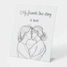 Minimalistisches Elegant Lesbian Kiss