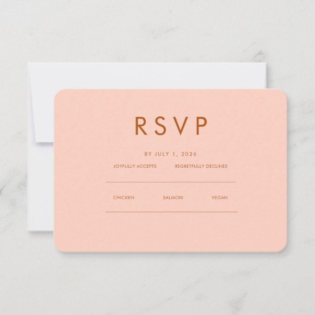 Minimalistisches Elegant | UAWG & QR-Website RSVP Karte (Vorderseite)