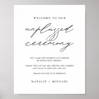 Minimalistisches Elegant-Unplugged-Hochzeitssymbol