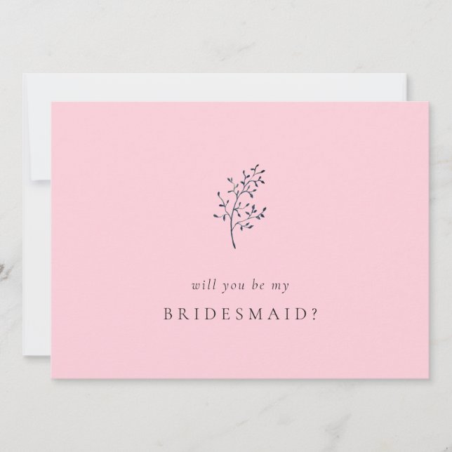 Minimalistisches Elegant wirst du meine Bridesmaid (Vorderseite)