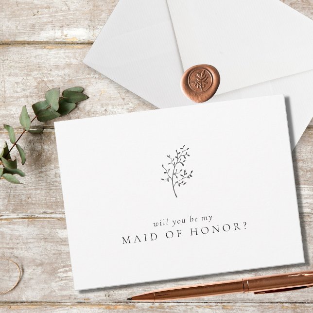 Minimalistisches Elegant wirst du meine Trauzeugin (Von Creator hochgeladen)