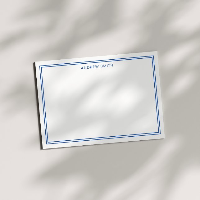 Minimalistisches Elegant Zwei Grenzsegel Blau Mitteilungskarte (Von Creator hochgeladen)