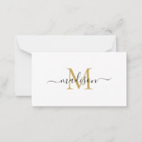 Minimalistisches Elegante Chic Monogram Script Bla