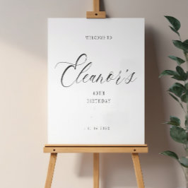 Minimalistisches elegantes 40. Geburtstagspender Poster