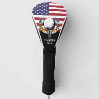 Minimalistisches elegantes amerikanisches Flag Gol Golf Headcover
