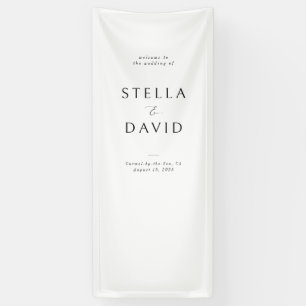 Minimalistisches elegantes Begrüßungs-Vinyl-Banner Banner