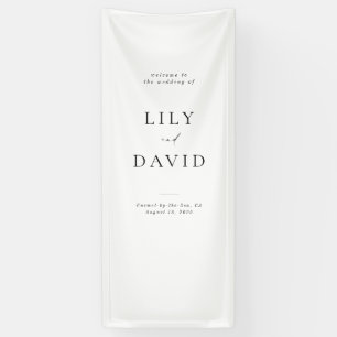 Minimalistisches elegantes Begrüßungs-Vinyl-Banner Banner