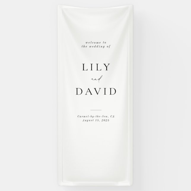 Minimalistisches elegantes Begrüßungs-Vinyl-Banner Banner (Vertikal)