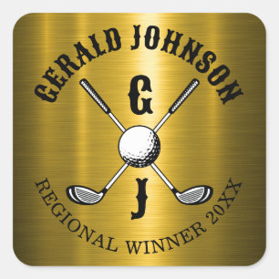 Minimalistisches, elegantes, benutzerdefiniertes G Quadratischer Aufkleber