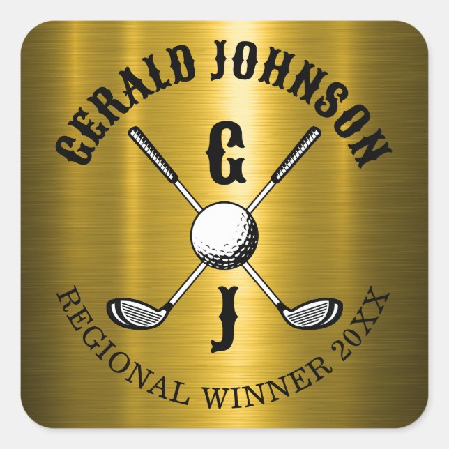 Minimalistisches, elegantes, benutzerdefiniertes G Quadratischer Aufkleber (Vorderseite)